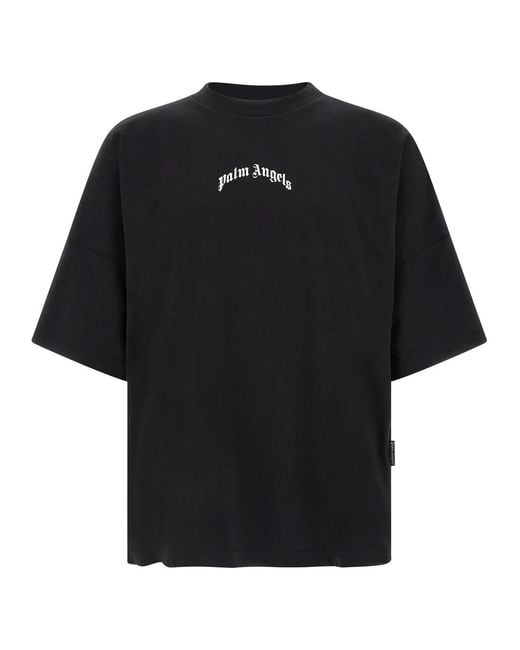 Palm Angels Black 'Classic Logo' T-Shirt for men