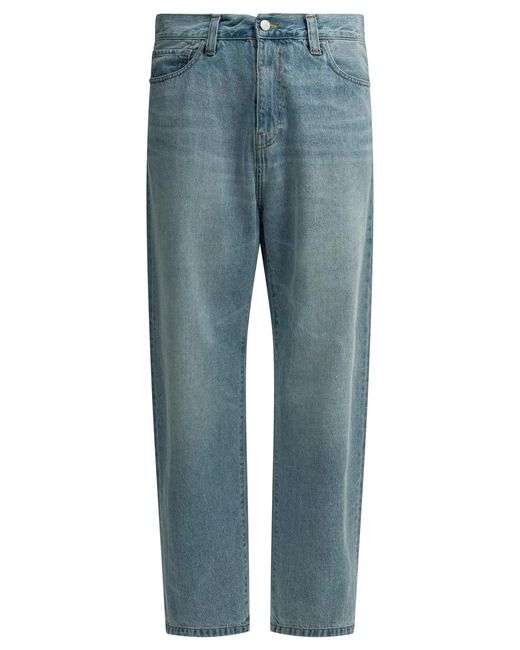 Carhartt Blue Cotton Jeans for men