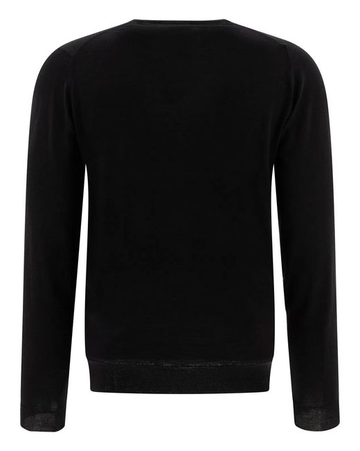 John Smedley Black Lundy for men