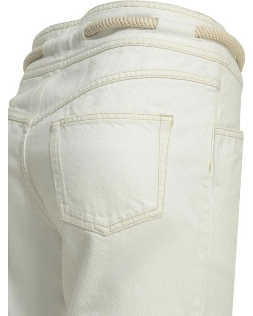 Isabel Marant White Alison Cotton Straight-Leg Jeans