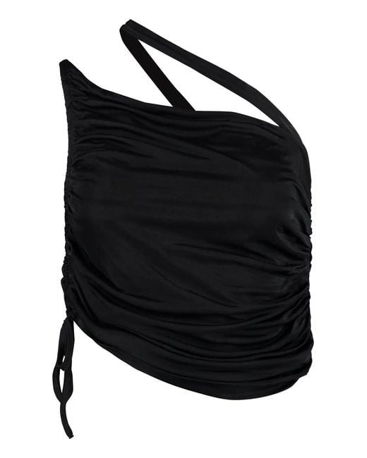 ANDREADAMO Black Andreadamo Draped Top