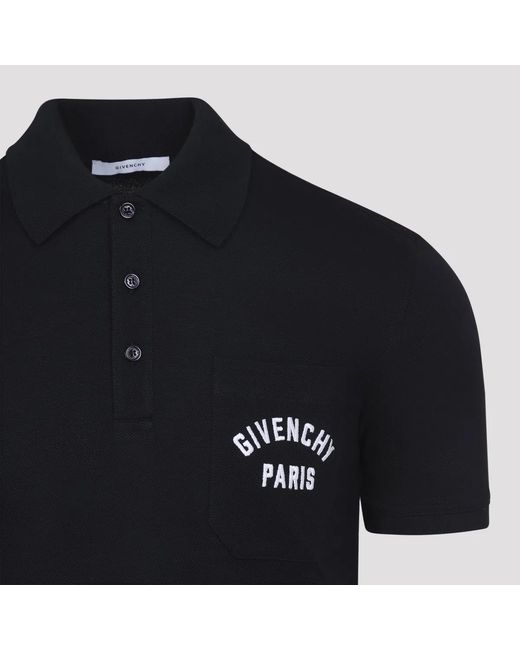 Givenchy Black Dark Cotton Polo for men