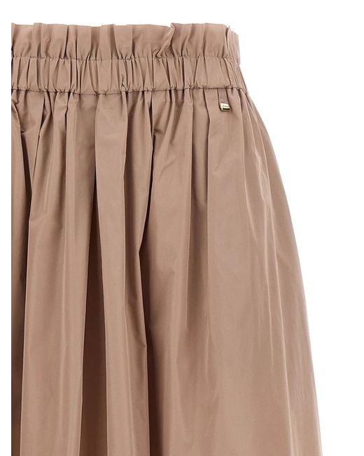 Herno Brown New Techno Taffeta Skirt