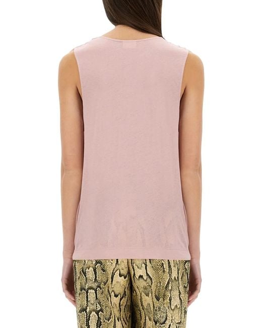 Dries Van Noten Pink Jersey Top
