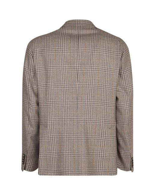 Tagliatore Brown Single-Breasted Two-Button Jacket for men