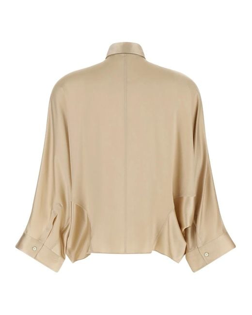 Brunello Cucinelli Natural 'Monile' Satin Shirt