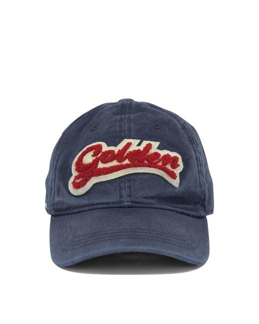 Golden Goose Deluxe Brand Blue "Golden" Baseball Cap