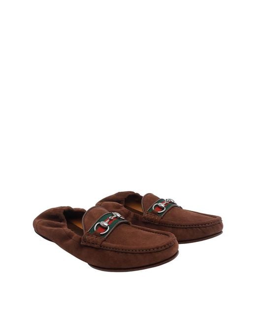 Gucci Brown Horsebit Loafers for men