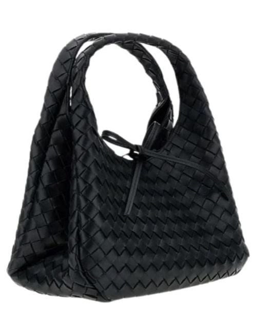 Bottega Veneta Black Intrecciato Weave Leathe