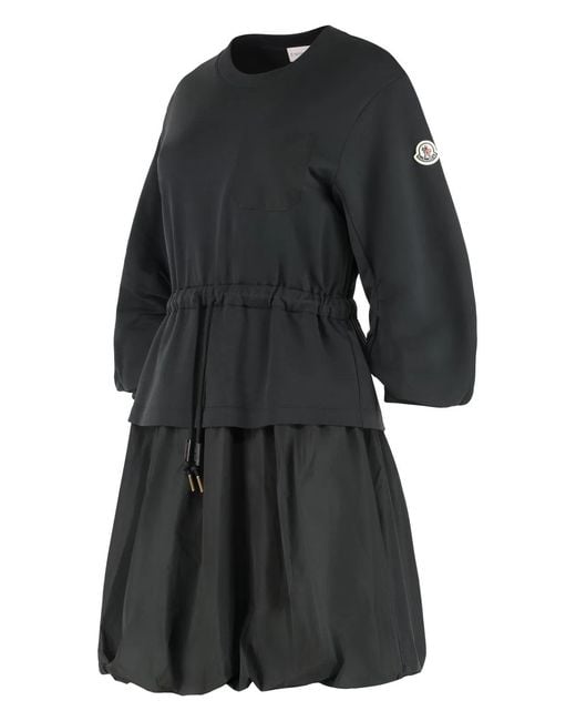 Moncler Black Cotton Mini-Dress