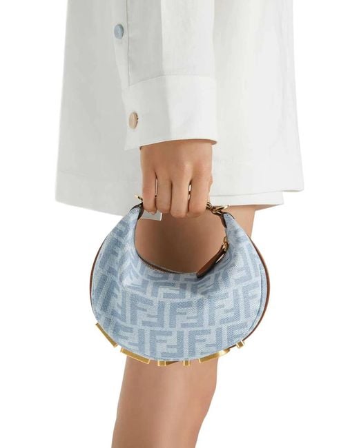 Fendi Blue Graphy Mini Bag