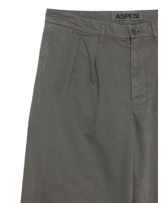 Aspesi Gray Cotton Pants for men
