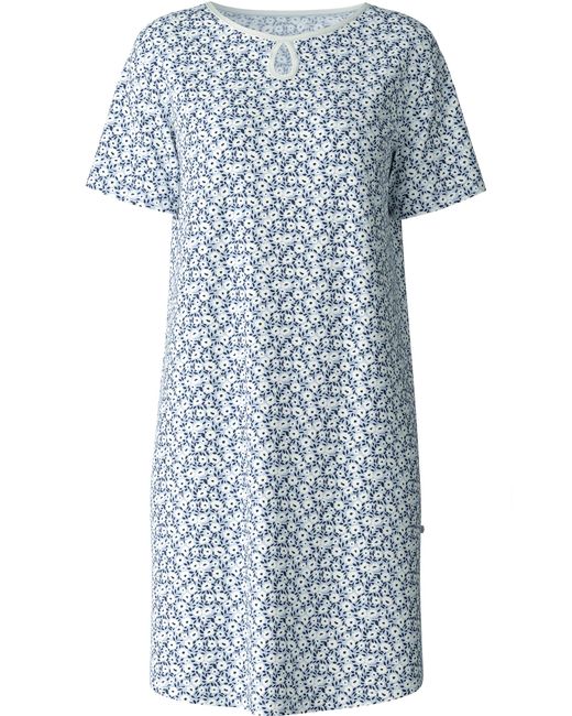 Calida Blue Cotton Sleepshirt Pajamas