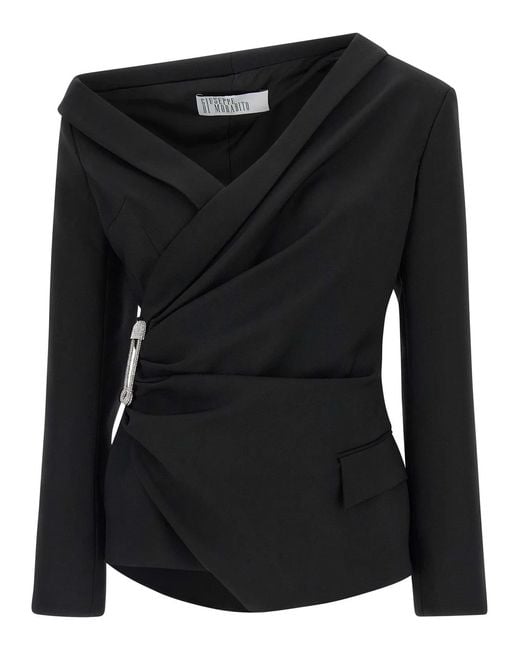 GIUSEPPE DI MORABITO Black Asymmetrical Blazer