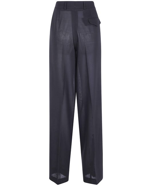 Tom Ford Blue Light Virgin Wool Tailored Wide Leg Pleated Straight Pants