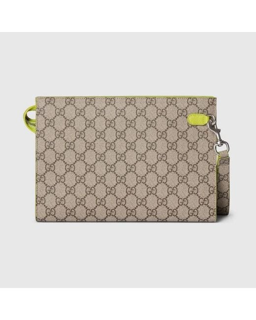 Gucci Natural Gg Supreme Fabric Small Pouch for men