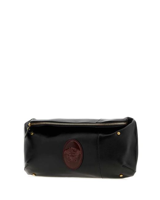 Versace Black Medium Bum Bag for men