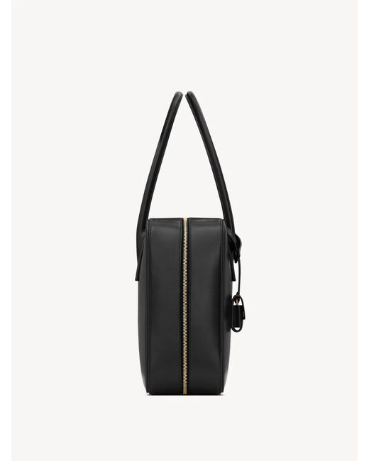 Saint Laurent Black Leather Sac De Jour Handbag