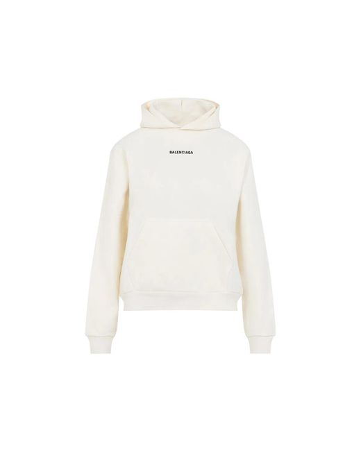 Balenciaga White Medium Fit Hoodie