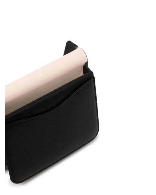 A.P.C. Black Cow Leather Porte-Monnaie Josh Wallet for men