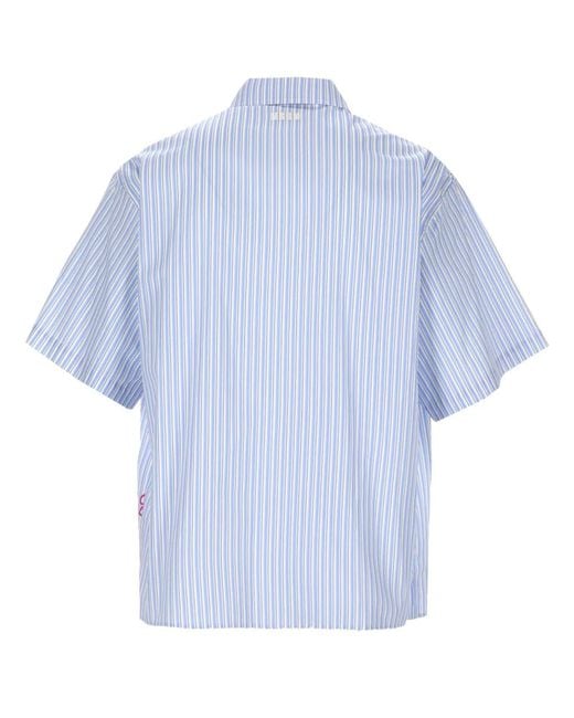 MSGM Blue Cotton Shirt for men