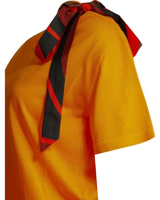 Emilio Pucci Yellow Cotton Silk T-Shirt