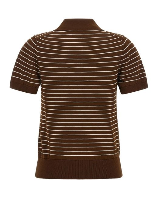 A.P.C. Brown 'Aline' Polo Shirt