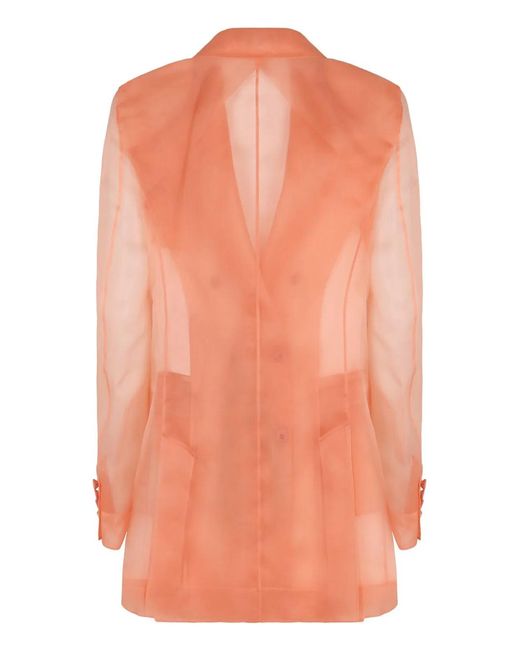 Max Mara Orange Esopo Double Breasted Blazer