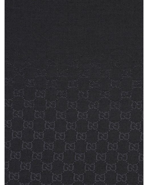 Gucci Black Gg Wool Scarf