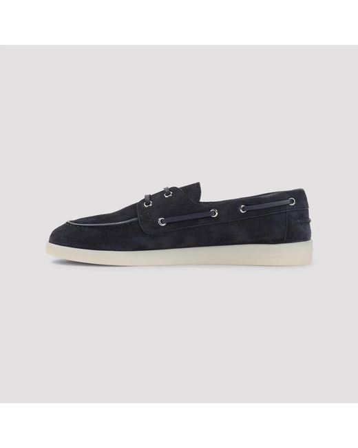 Prada Blue Suede Loafers for men