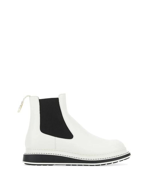 Loewe White Stivali for men
