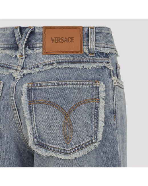 Versace Blue Denim Cotton Jeans