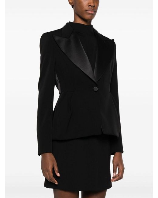 Max Mara Black Wool Single-Breasted Blazer Jacket