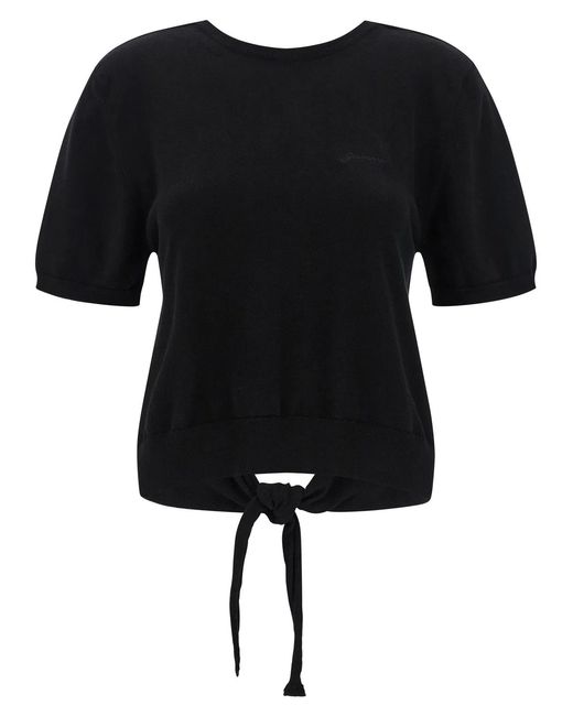 Ganni Black Bare Back Sweater