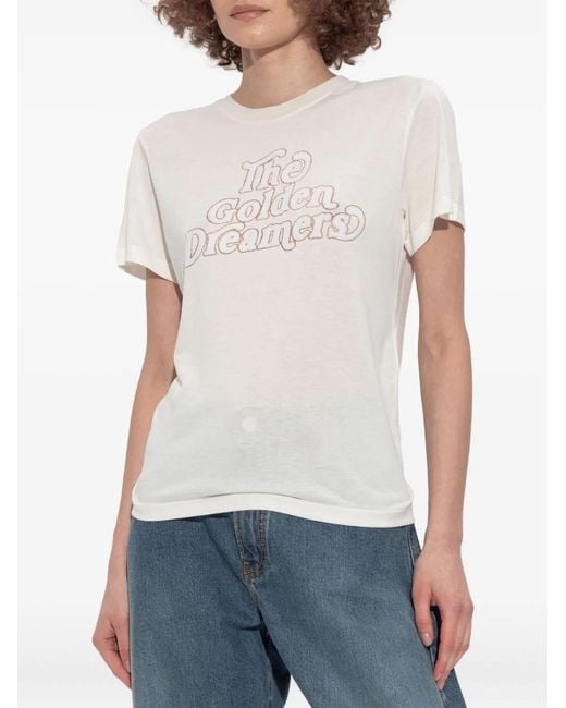 Golden Goose Deluxe Brand White Cotton T-Shirt
