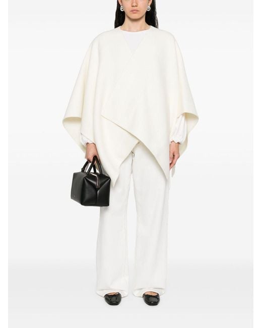 Max Mara White Alpaca Polyamide Wool Scarf