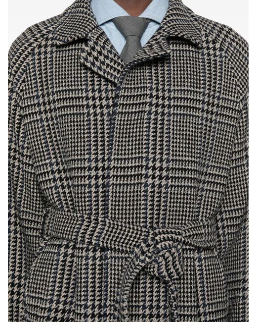 Tagliatore Gray Wool Coat for men