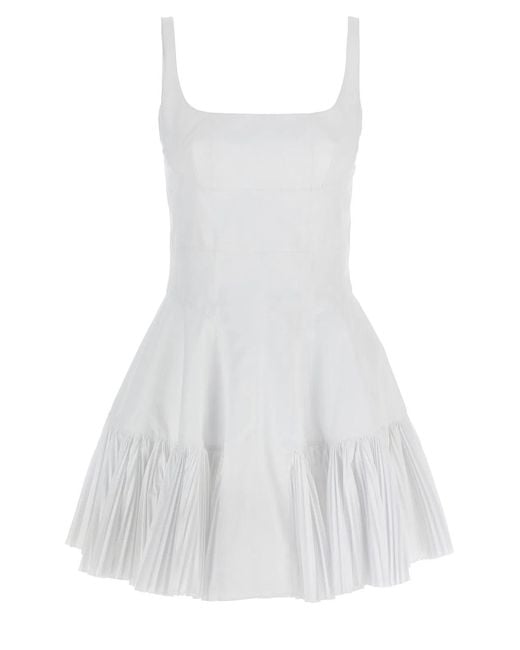 Giovanni bedin White Pleated Dress