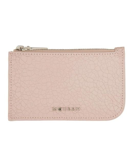 McQueen Natural Card Holder With Logo