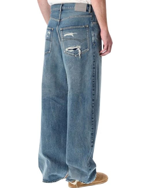 Balenciaga Blue Baggy Fit Jeans for men