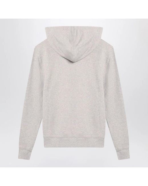 AMI Gray Ami De Coeur Hoodie for men
