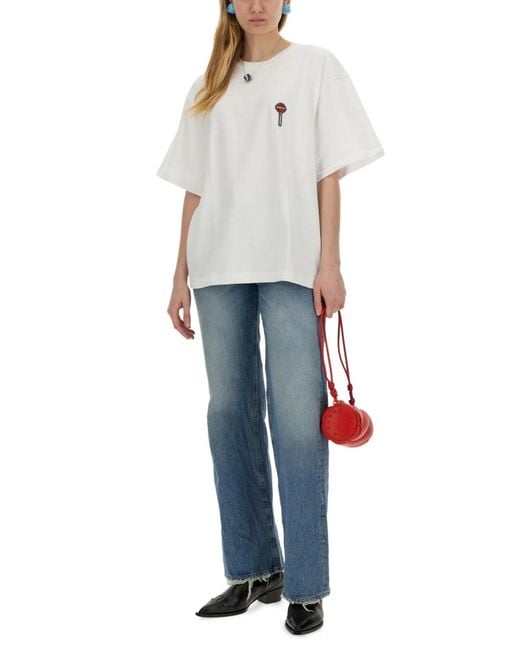 Fiorucci White Lollipop Print T-Shirt