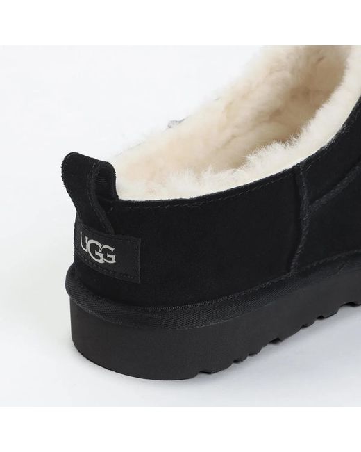 Ugg Black Classic Micro Mutton Leather Boots for men