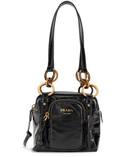 Prada Black Dangle Leather Bag
