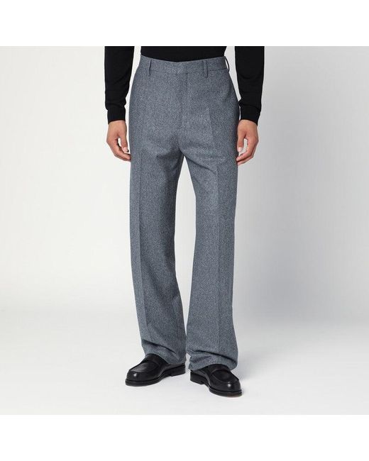 Tagliatore Gray Wool Trousers for men