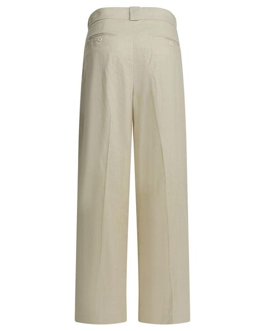 Ines De La Fressange Paris White Linen Trousers