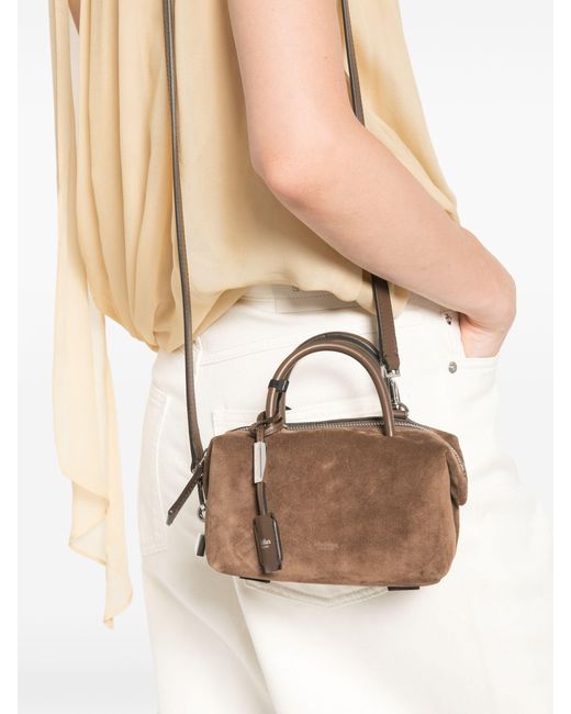 Max Mara Brown Holdallssuede