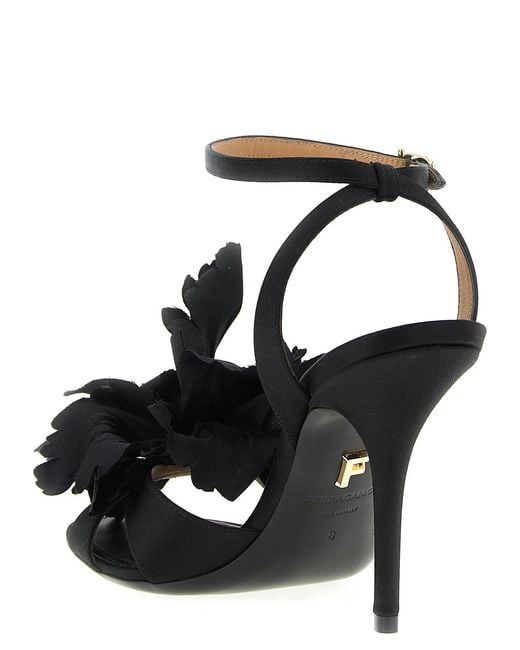 Ferragamo Black 'Ghilly' Sandals
