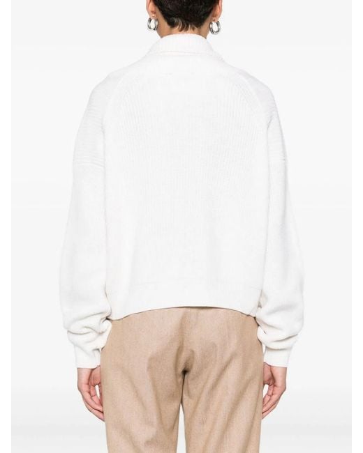 Forte_forte White Virgin Wool Elastane Outerwear
