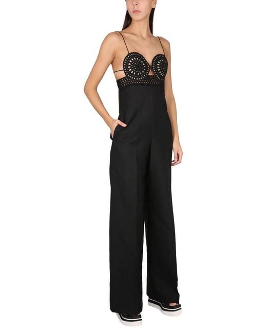 Stella McCartney Black Sangallo Bustier Jumpsuit